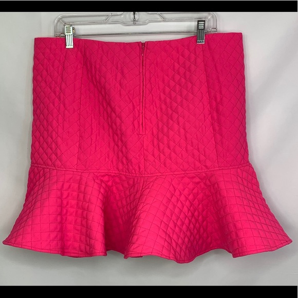 Asos pink quilted peplum skirt BNWT 14 - Picture 2 of 3